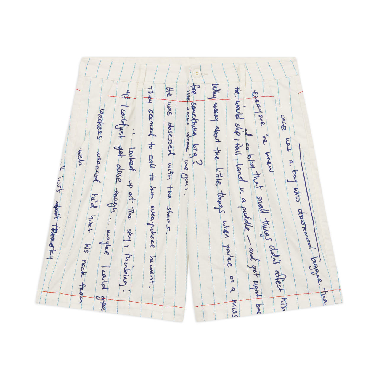 Paper Handwriting Pleated Shorts [Black]