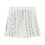 Paper Handwriting Pleated Shorts [Black]