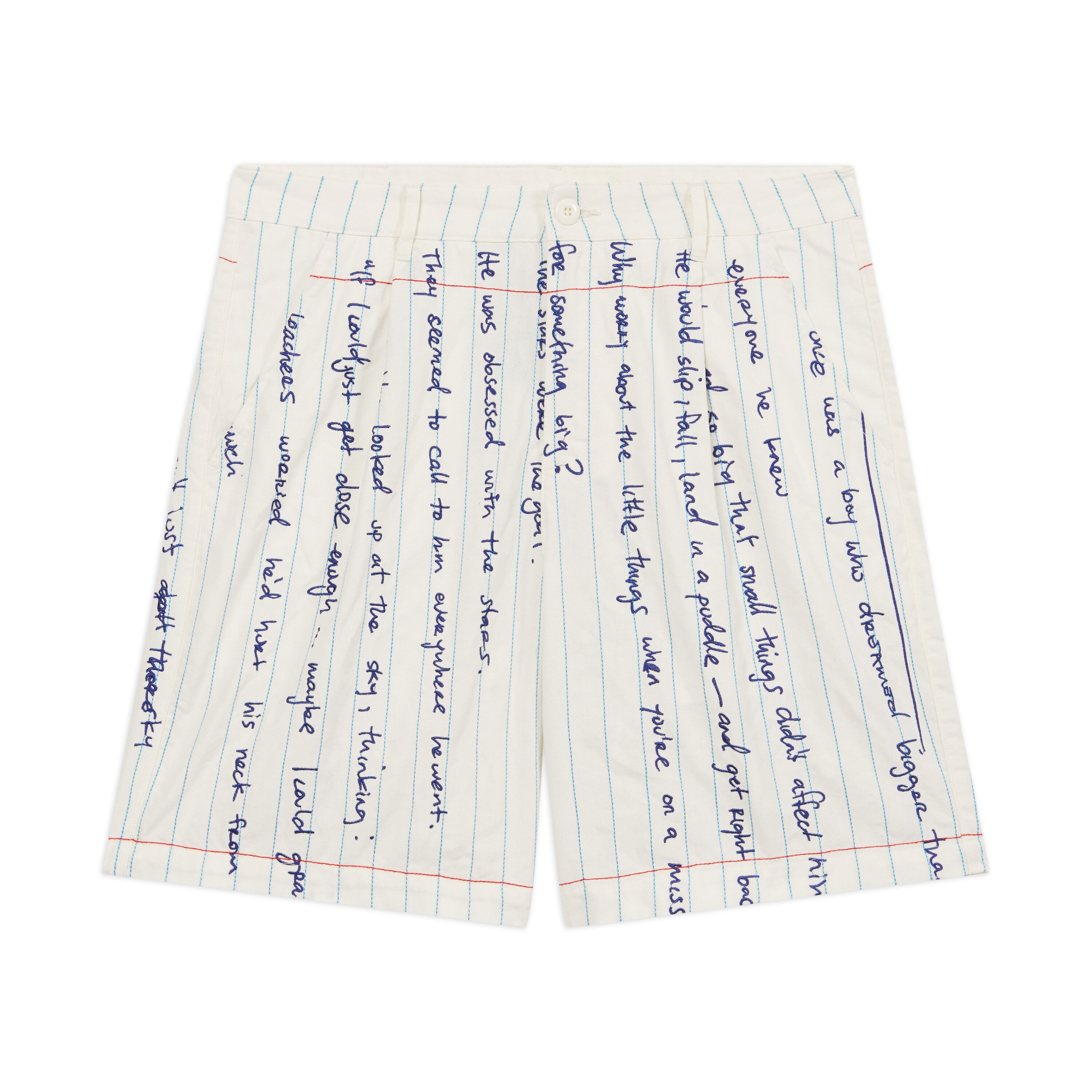 Paper Handwriting Pleated Shorts [Black]