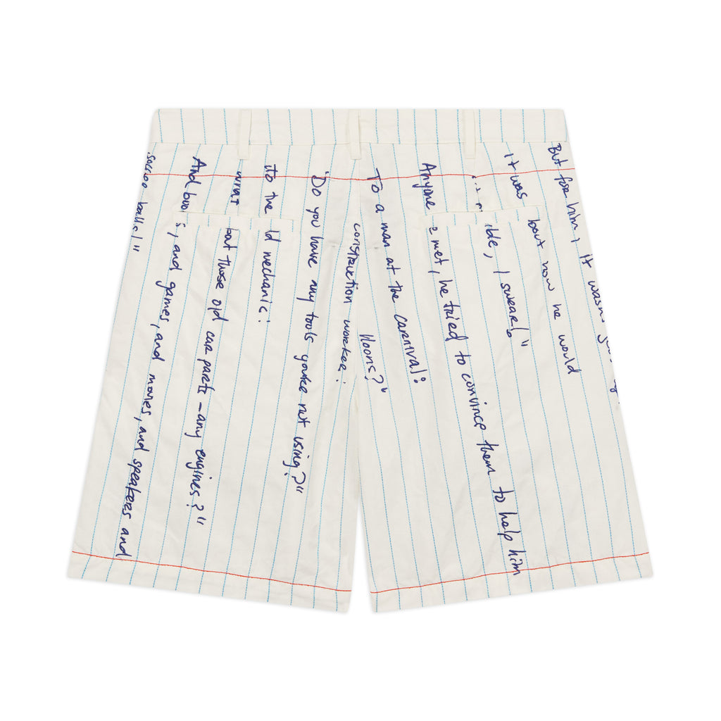 Paper Handwriting Pleated Shorts [Black]