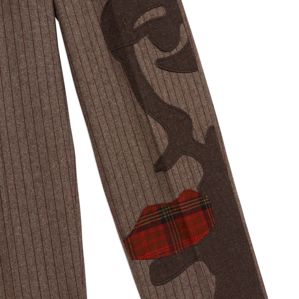 Patchwork Face Suit Bottom [Brown]