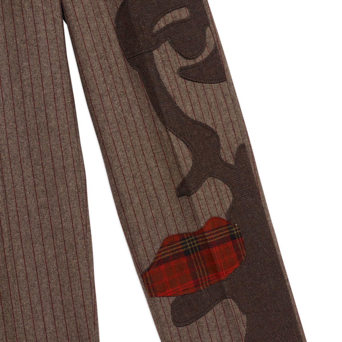 Patchwork Face Suit Bottom [Brown]