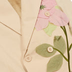 Flower Applique Suit Top [Cream]