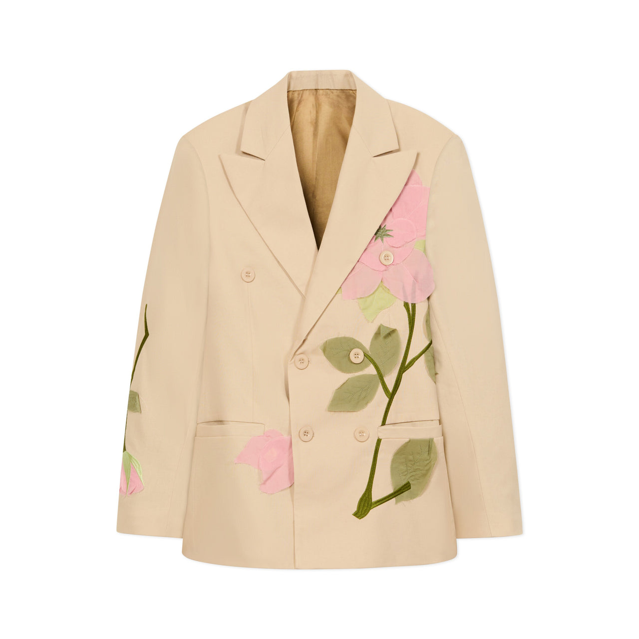 Flower Applique Suit Top [Cream]