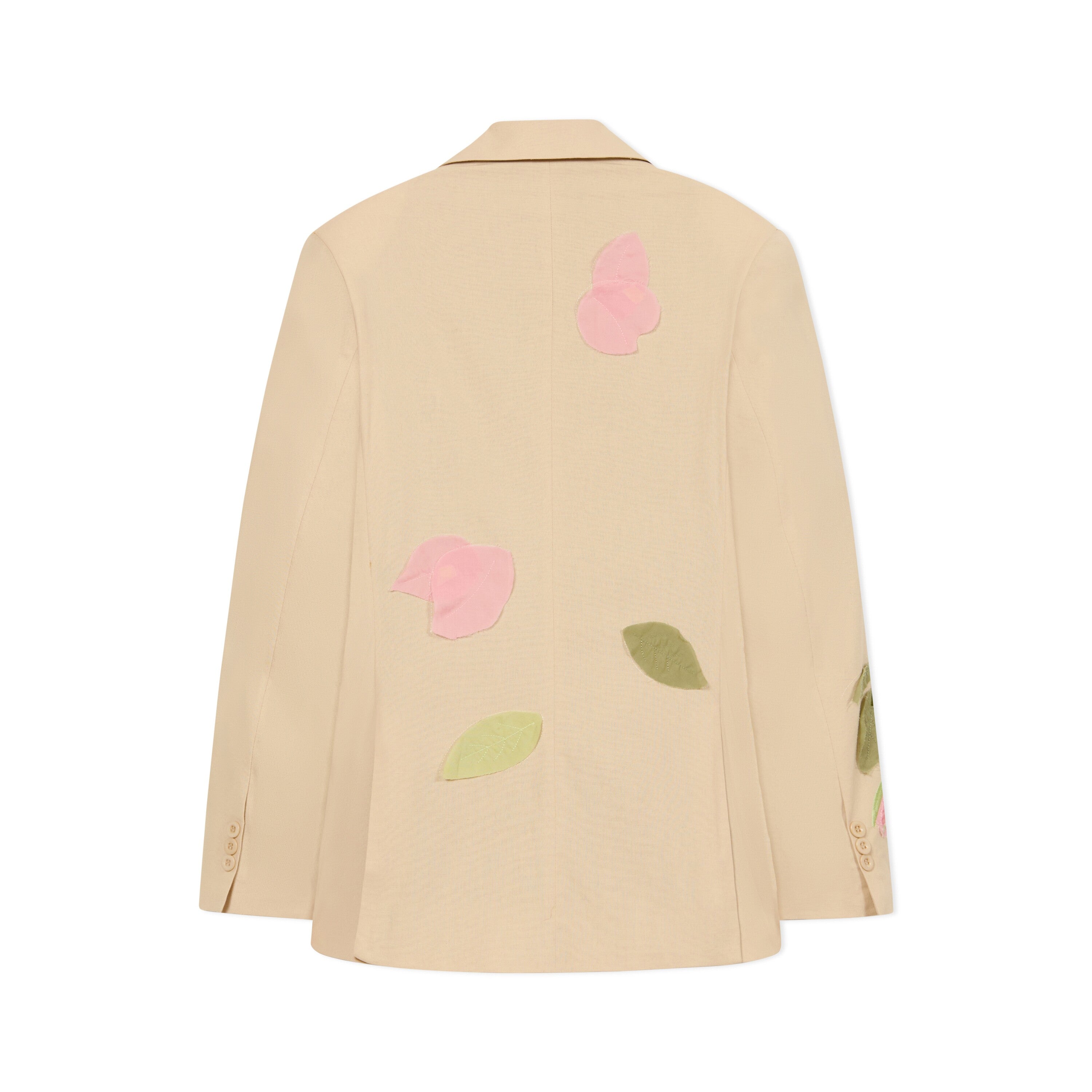 Flower Applique Suit Top [Cream]
