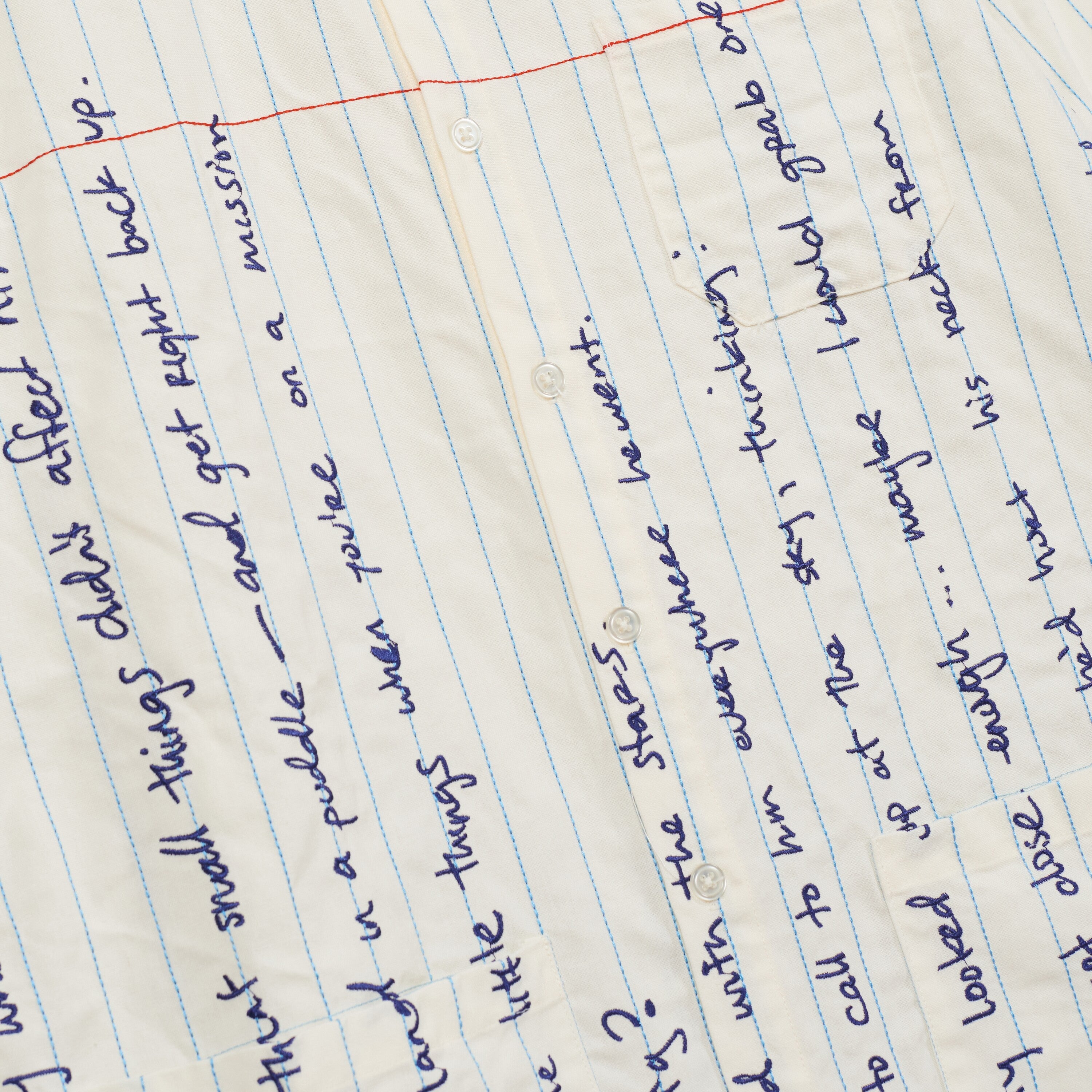Paper Handwriting Overshirt [White]