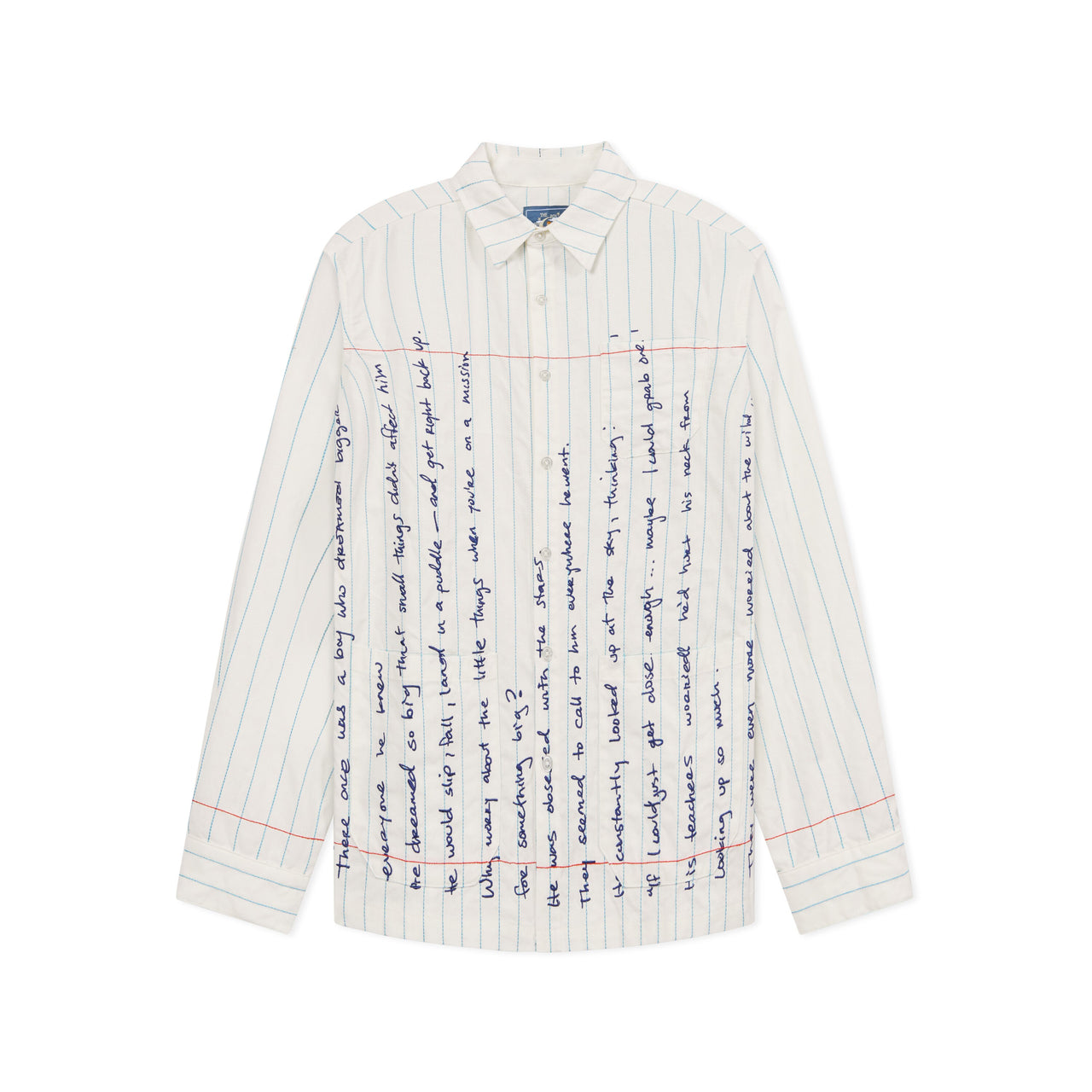 Paper Handwriting Overshirt [White]