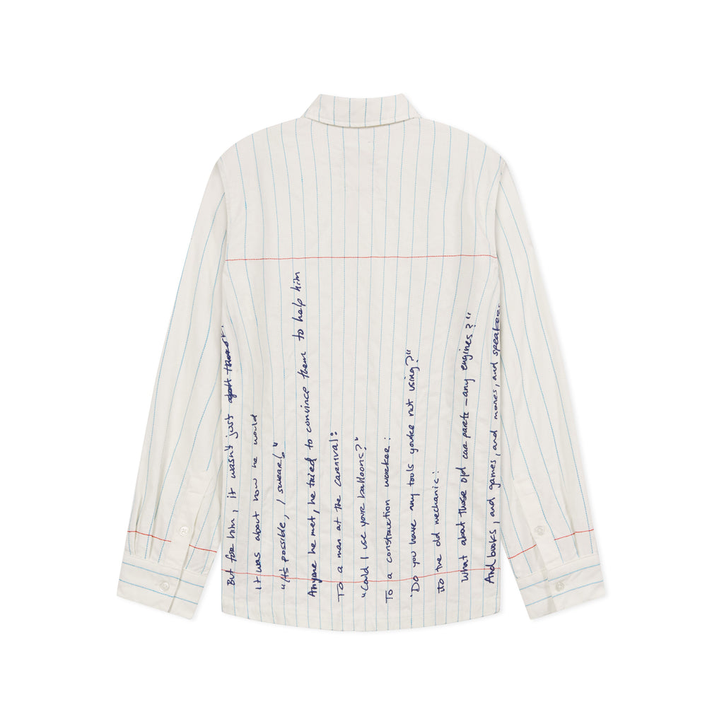 Paper Handwriting Overshirt [White]