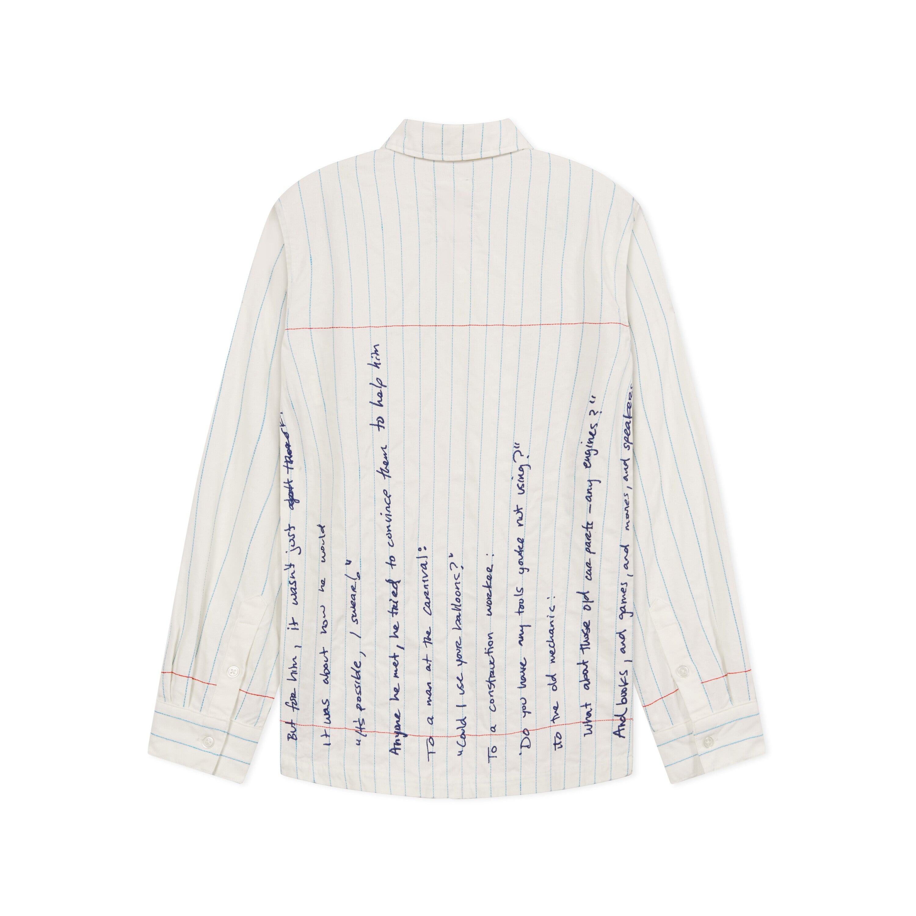 Paper Handwriting Overshirt [White]