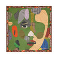 Face dots silk scarf [Multi]