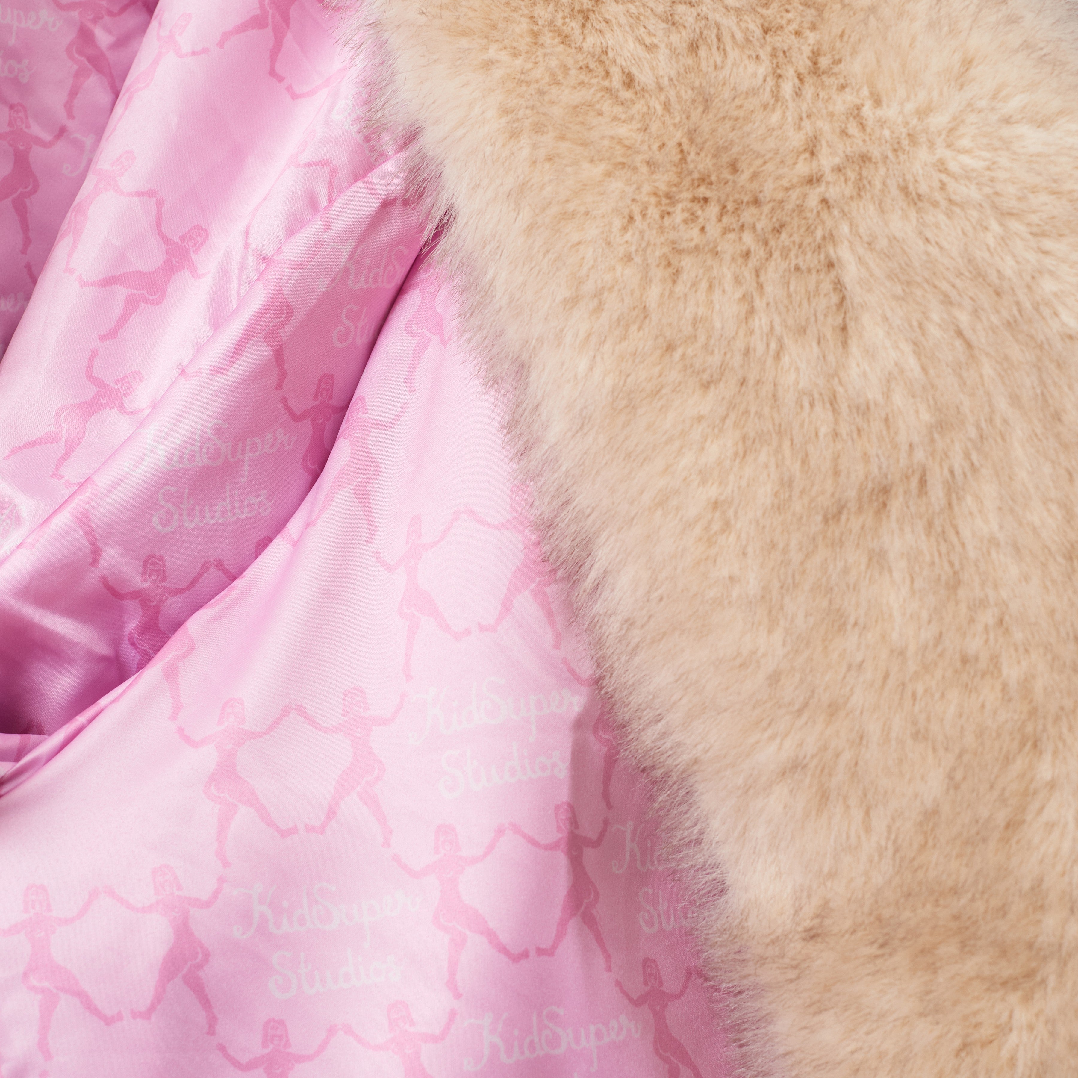Faux Fur Oversized Long Coat [Light Tan]