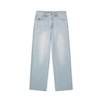 Light Wash Denim Wide Leg Jeans [Blue]