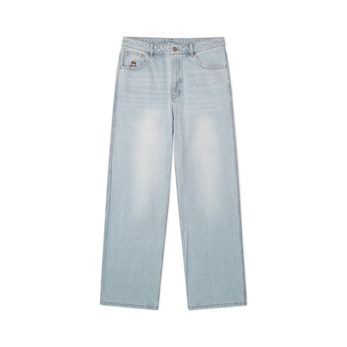 Light Wash Denim Wide Leg Jeans [Blue] - KidSuper