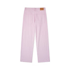 Embroidered Girl Face Denim Pants [Lavender]