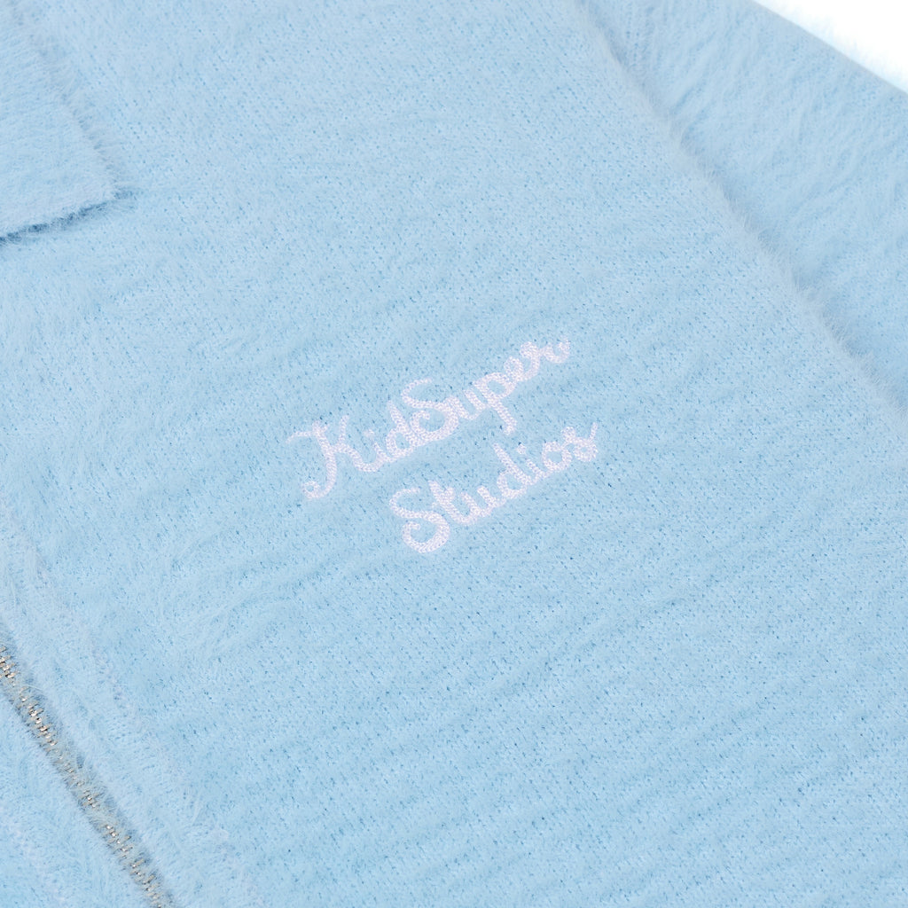 Fuzzy Zip Up [Baby Blue]