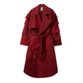 Multi Layered Trenchcoat [Burgundy]