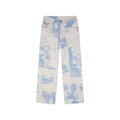 Collage Faces Twill Pants [Gray]