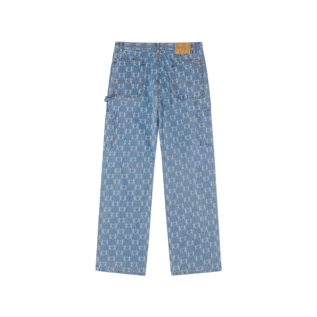 Dancing Ladies Jacquard Double Knee Jeans [Blue]