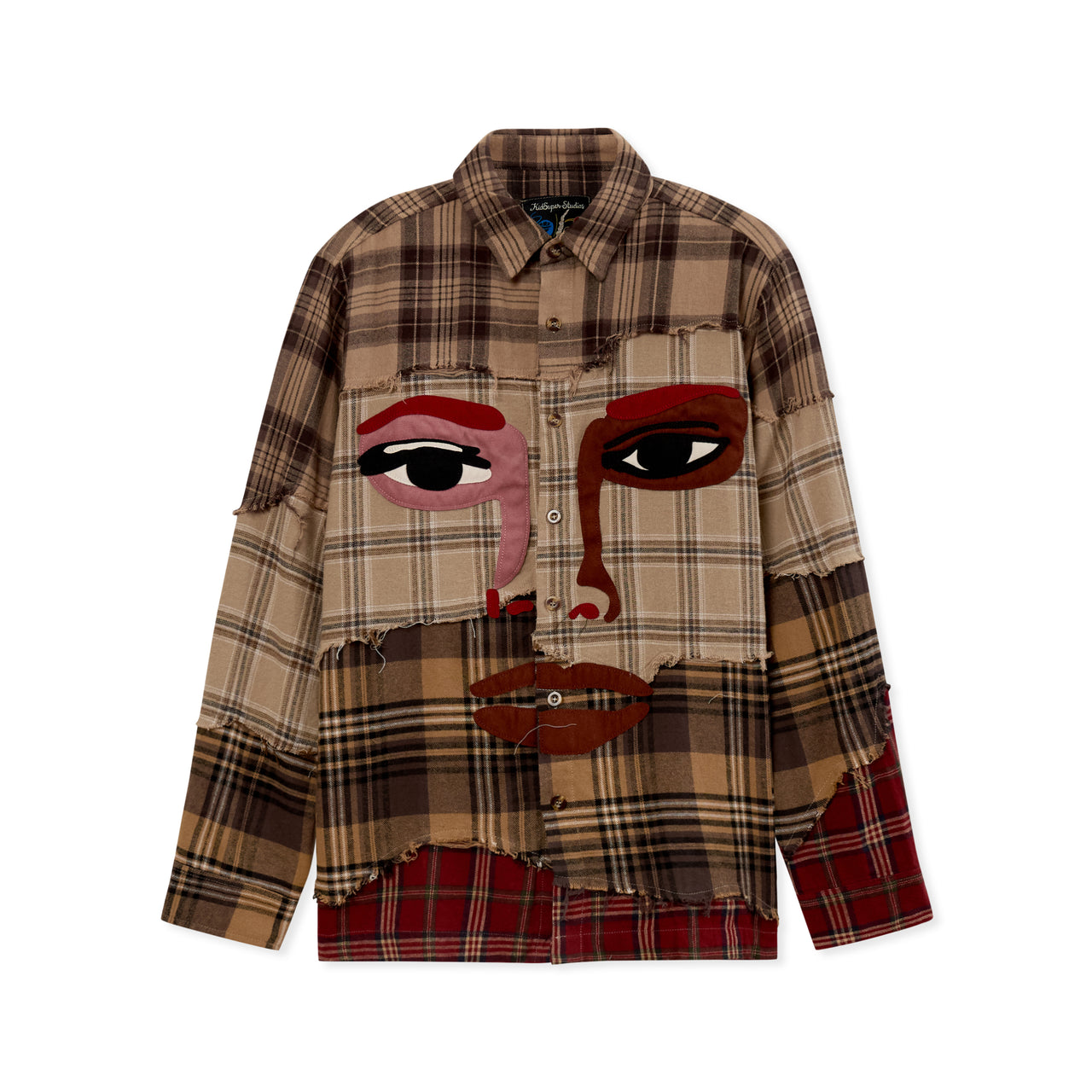 Face Patchwork Flannel [Red]