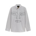 Face Stripe Button Up [Blue Stripe]