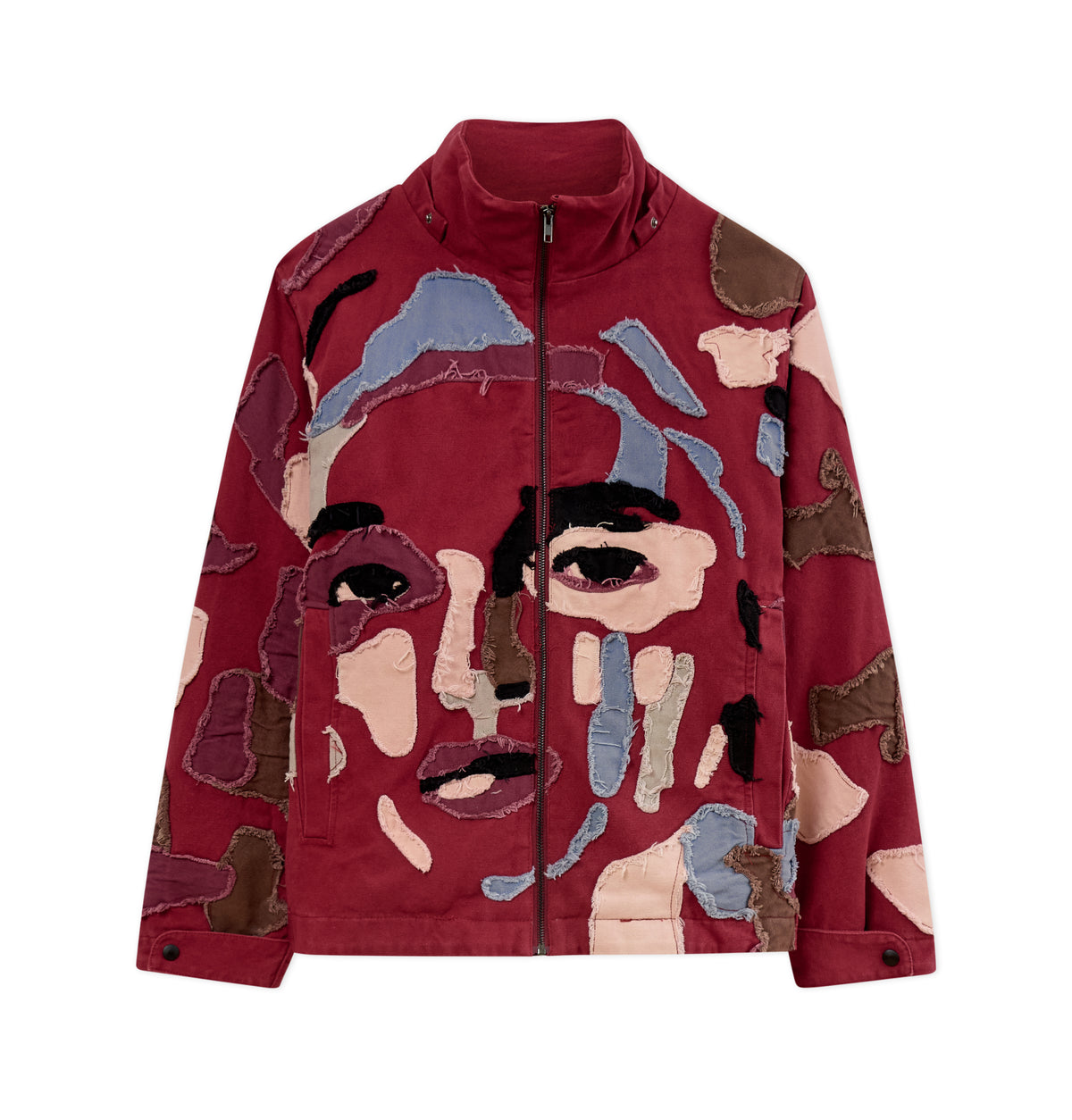 Collaged Man Puffer [Burgundy]