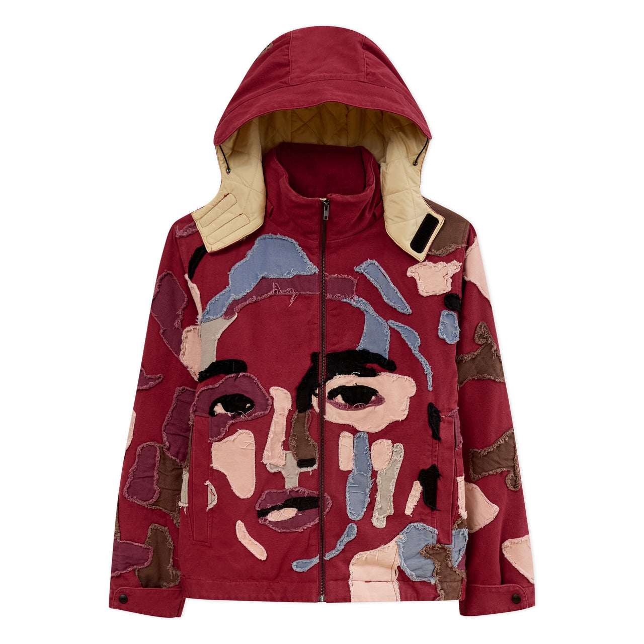 Collaged Man Puffer [Burgundy]