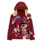 Collaged Man Puffer [Burgundy]
