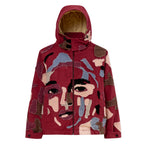 Collaged Man Puffer [Burgundy]