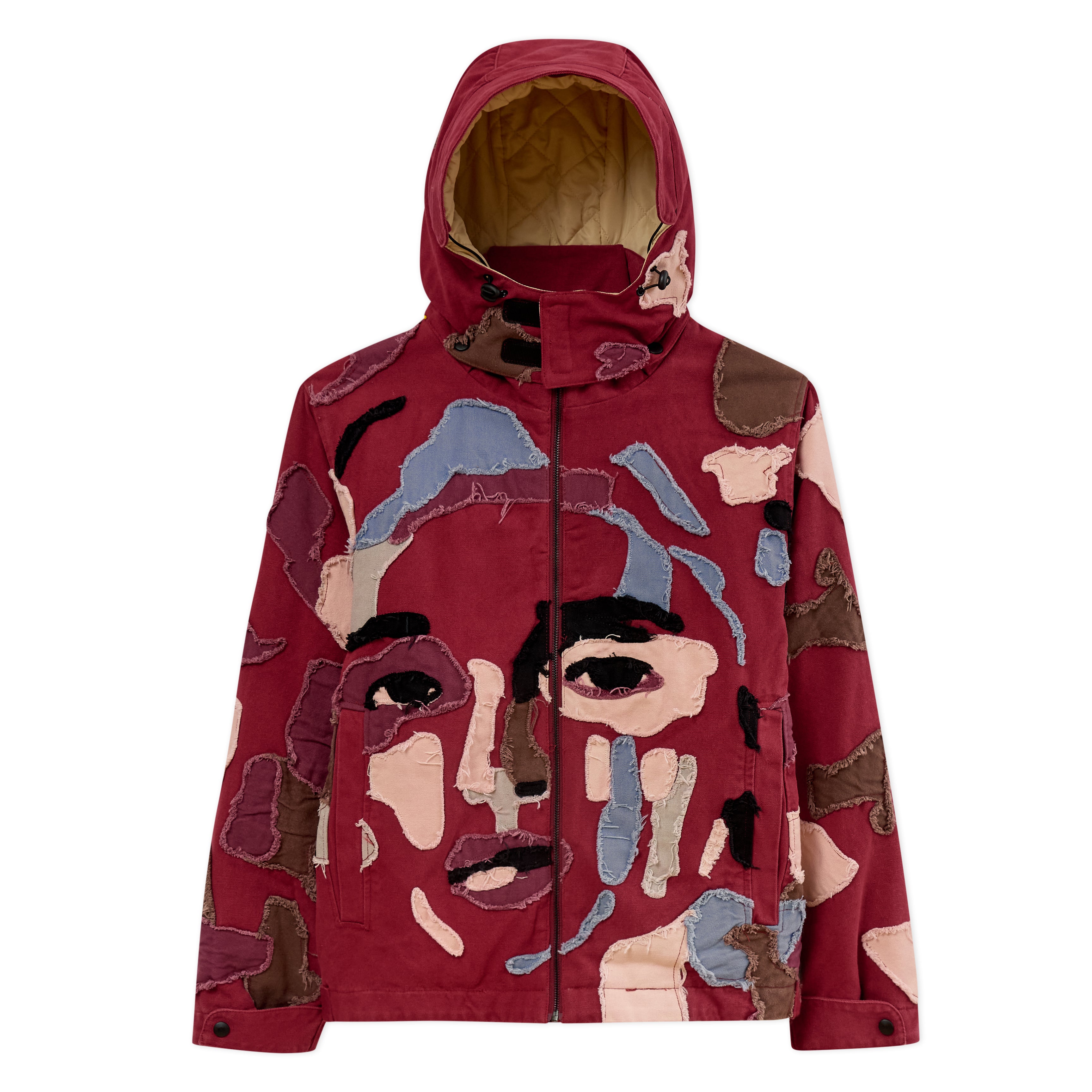 Collaged Man Puffer [Burgundy]