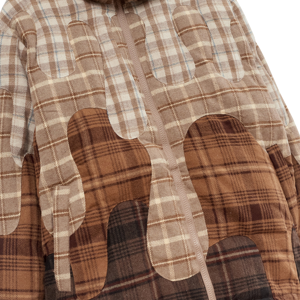 Neapolitan Flannel Puffer Jacket[Browns]