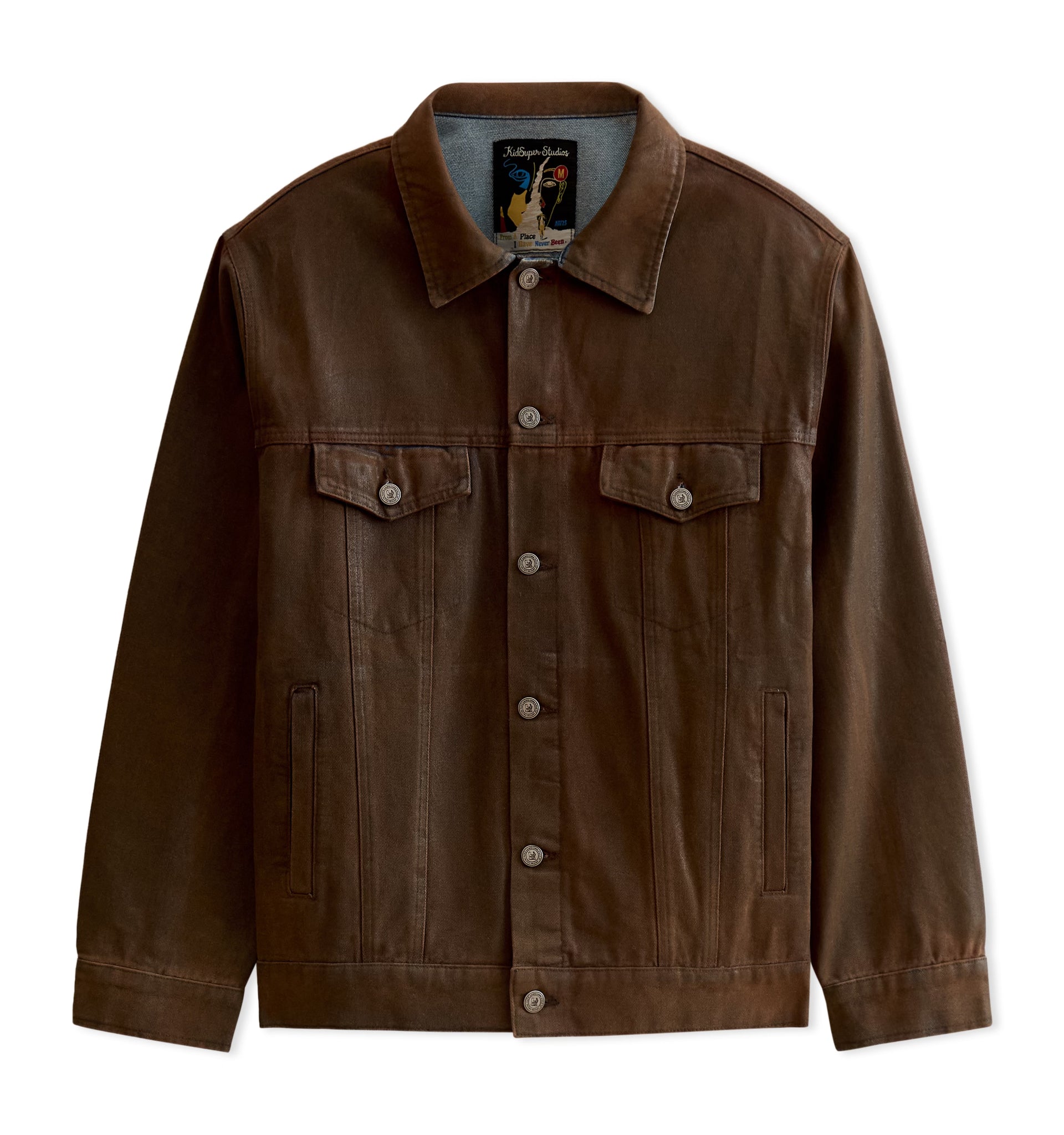 Mud Washed Denim Jacket [Brown] - KidSuper
