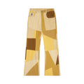 Geometric Patchwork Flare Pants [Yellow]