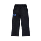 Patchwork Face Heavyweight Sweatpants [Black]