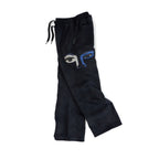 Patchwork Face Heavyweight Sweatpants [Black]