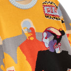 One Last Drink Hand Embroidered Sweater [Yellow]