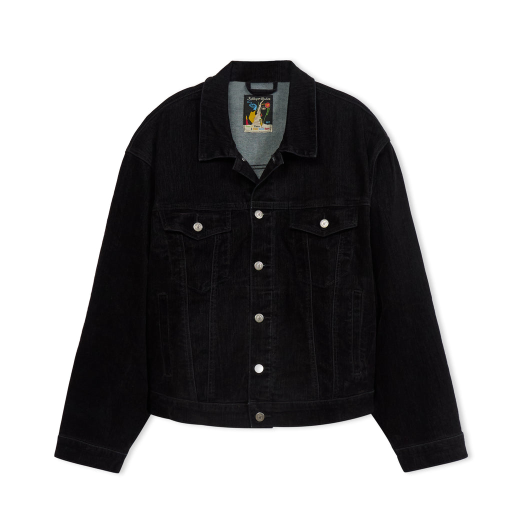 Washed Doves Sueded Denim Top [Black]