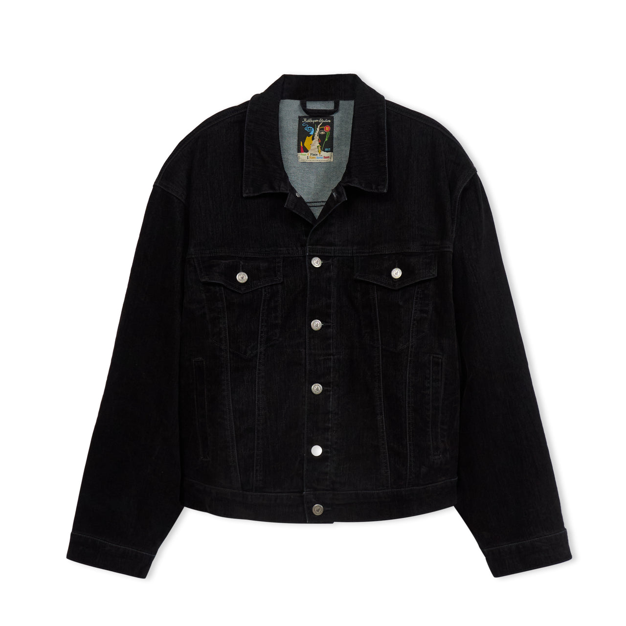 Washed Doves Sueded Denim Top [Black]