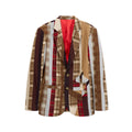 Striped Face Patchwork Suit Top [Multi]