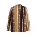 Striped Face Patchwork Suit Top [Multi]
