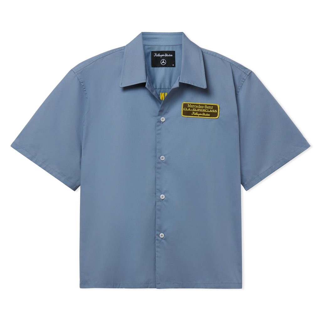 KidSuper X Mercedes-Benz Cropped Work Shirt [Blue]