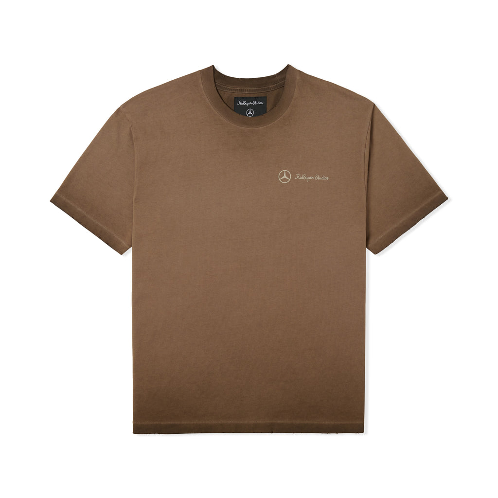 KidSuper X Mercedes-Benz Washed Tee [Washed Brown]