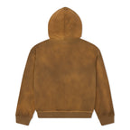 Patchwork Face Heavyweight Zip Up Hoodie [Dark Brown]