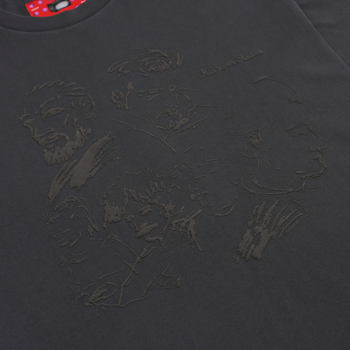 Sketched Faces Tee [Washed Black]