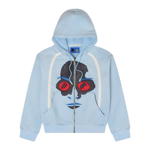 Mr. Freeze Face Hoodie [Blue] – front