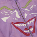 The Joker Face Hoodie [Purple] – face detail
