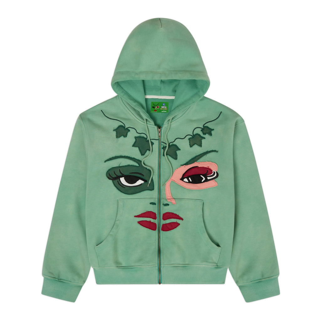 Poison Ivy Face Hoodie [Green] – front