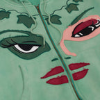 Poison Ivy Face Hoodie [Green] – face detail