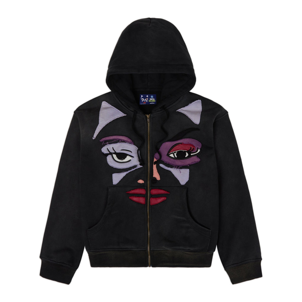 Catwoman Face Hoodie [Black] – front