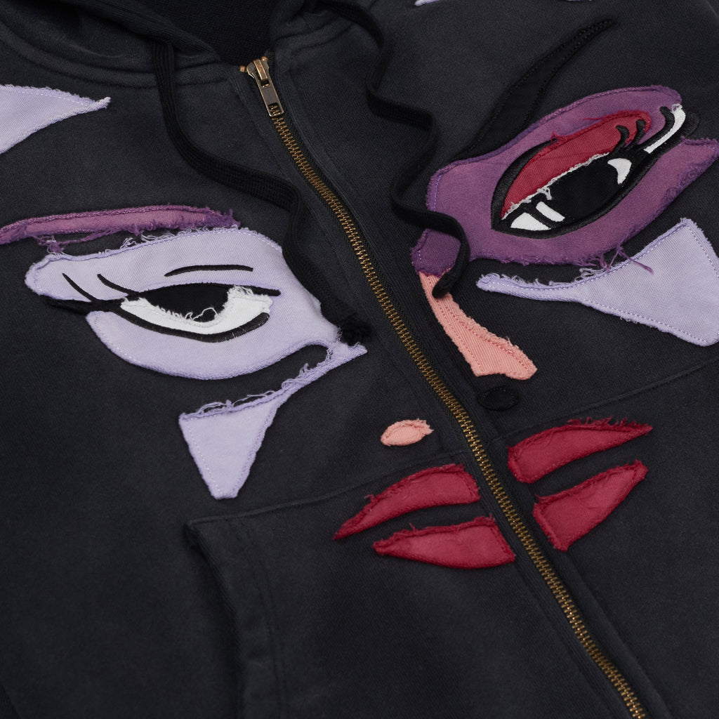 Catwoman Face Hoodie [Black] – face detail