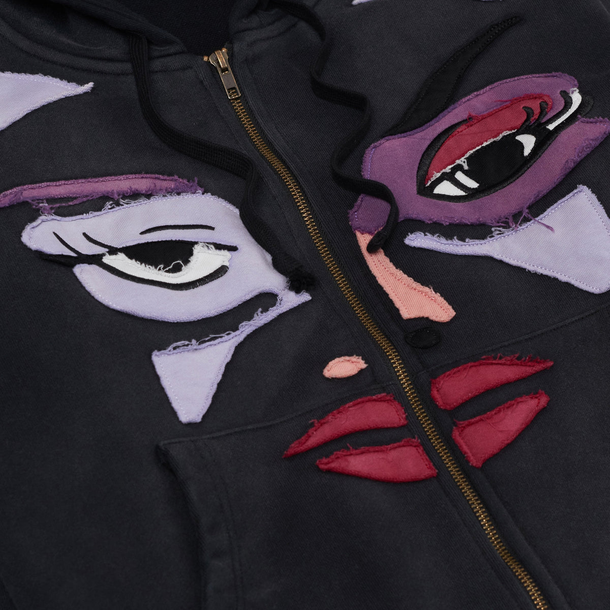 Catwoman Face Hoodie [Black] – face detail